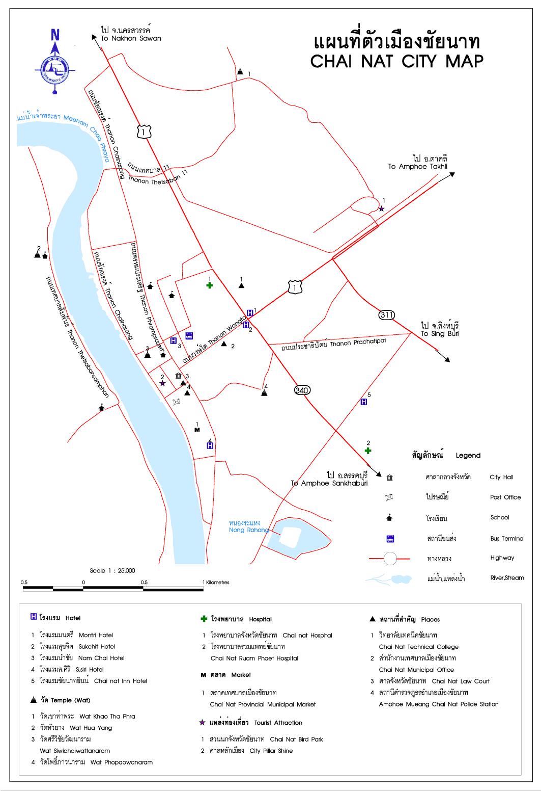 ทัวร์ แผนที่ตัวเมือง จังหวัดชัยนาท tour map chai nat 2